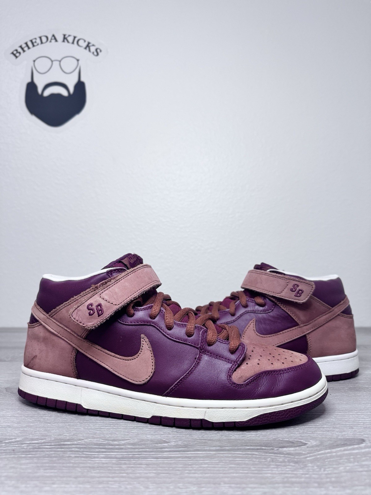 Taglia 11.5 Nike Dunk SB Mid Pro Red Pony 2007 314383 621 Uomo Usate Og