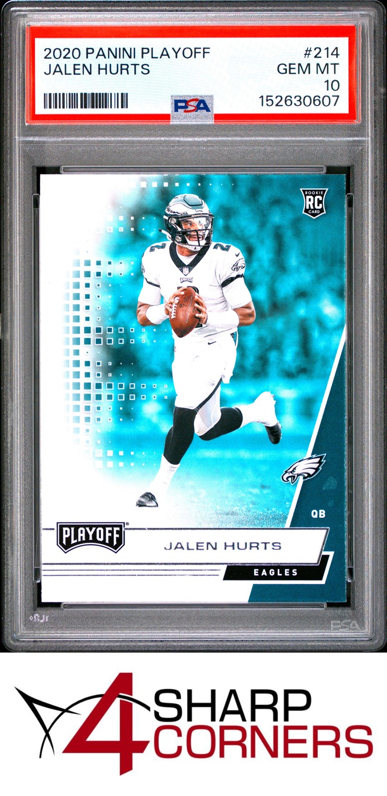 2020 PANINI PLAYOFF #214 JALEN HURTS RC EAGLES PSA 10