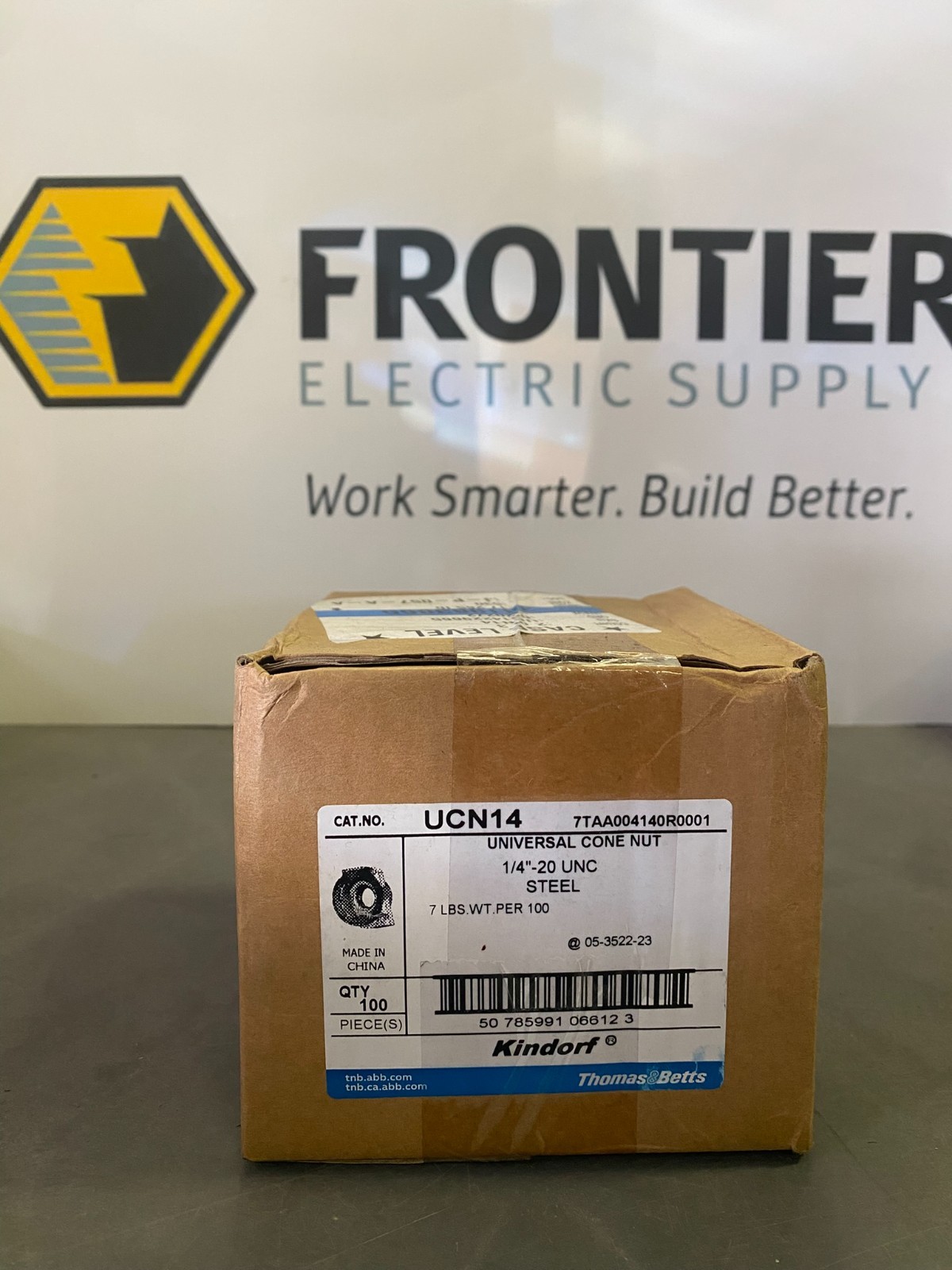 ABB Kindorf UCN14 Universal Cone Nut 1/4-20 UNC Strut Channel Steel Box 100 NEW