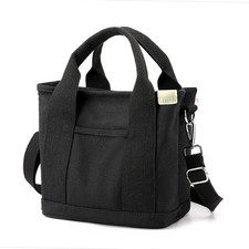 Small Tote Bag with Zipper Tote Bag for Women Canvas Crossbody Bag Shoulder Bag