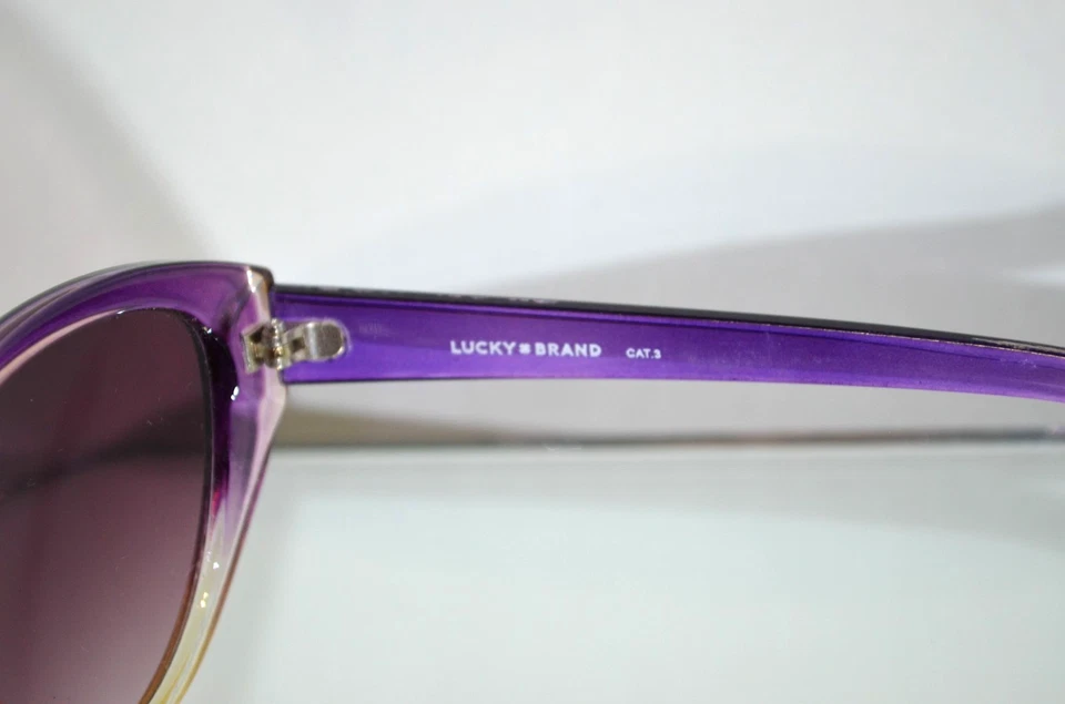 BEAUTIFUL Lucky Brand "Purple Gradient" Sunglasses Transparent Frame - Image 4 of 4
