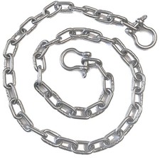 1/4 by 4 Foot Stainless Stainless Steel 316 Anchor Chain 1/4 or 6mm by 4' Long