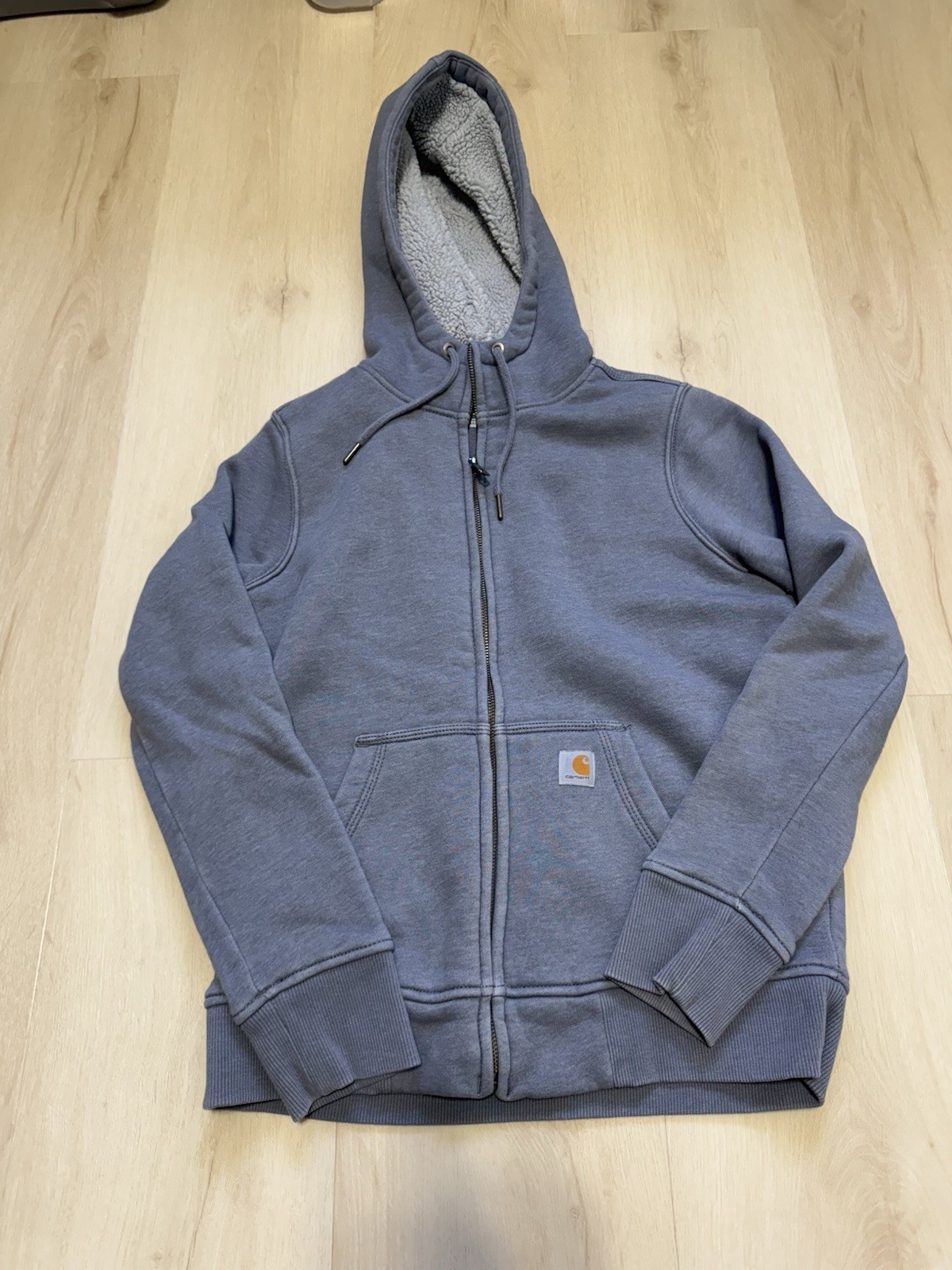 Carhartt Relaxed Fit Sherpa Lined Full Zip Hoodie Purple Women’s Size XS
