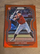 2021 Panini Prizm Red Prizm #61 Andy Young Rookie Card RC Diamondback Baseball. rookie card picture