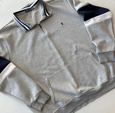 Polo Ralph Lauren Men’s 3XLT Double Knit 1/4 Zip Mesh Sweatshirt Kangaroo Pocket