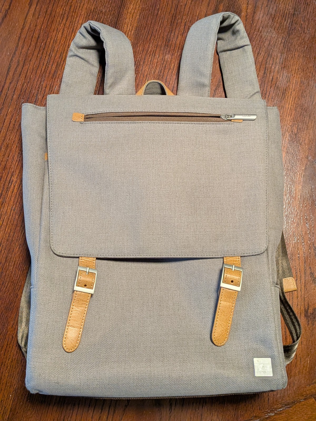Taupe Beige Laptop Bag Adj Strap Commuter