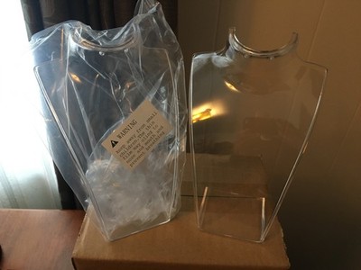 2 New in Box Acrylic Necklace Earring Jewelry Bust Display Stand - 1 Box -2 pcs.