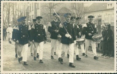 Postcard Sinsheim minstrel train photo PC (no. 9040)