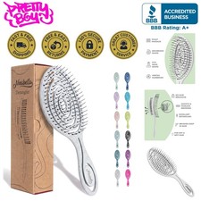 Eco-Friendly Detangler Brush for All Hair Types - Gentle and Lightweight Design