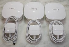 Eero J010001 Dual-Band Mesh WiFi Router System Lot Of 3 Gigabit W/ Power