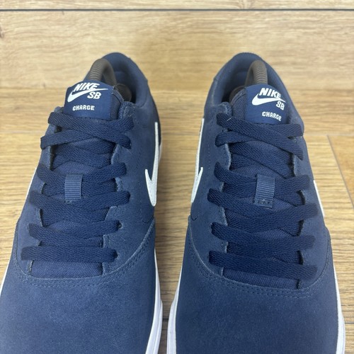Nike SB Shoes Men’s Size UK 9 Charge Skateboarding Navy Blue Canvas Trainers - Picture 10 of 13