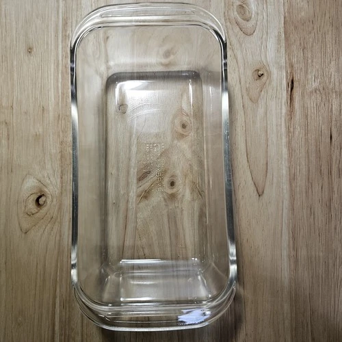 PYREX 213 Clear Glass Loaf Pan Bread Baking Dish 1.5 Quart 22x11x6cm - Vintage