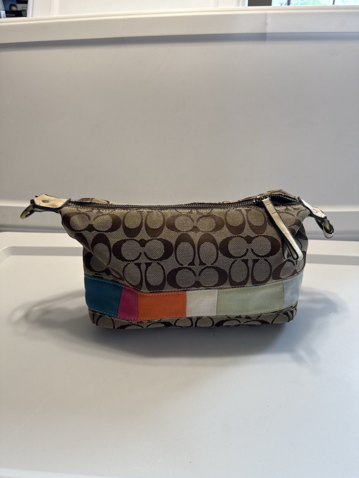 Coach Y2K Patchwork Mini Shoulder Bag Monogram Ca… - image 1