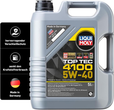 LIQUI MOLY Top Tec 4100 5W-40 Motor Oil 5L - High-Performance Synthetic Oil