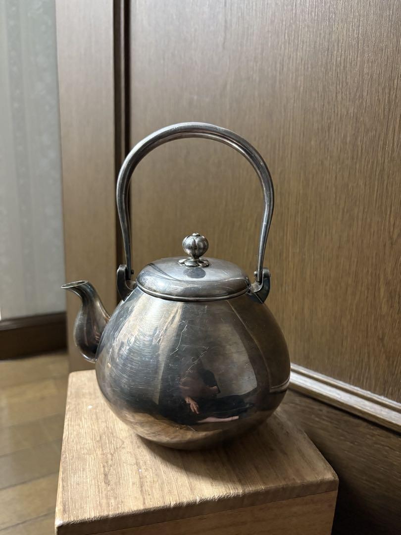 Vintage Takashimaya Pure Silver Sake Bottle Showa Retro Kitchenware