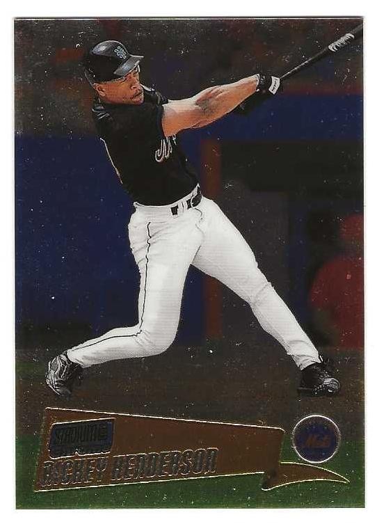 2000 Stadium Club Chrome #071 Rickey Henderson New York Mets BV$1.25
