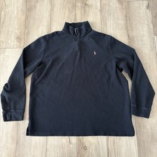 Polo Ralph Lauren Estate Rib Quarter Zip Pullover Sweater Men  s XL Black