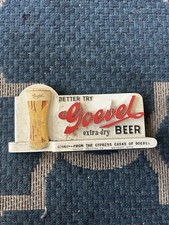 Vintage Goebel Beer Advertising Back Bar Chalkware Sign Bar Mancave Detroit MI