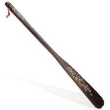 Wooden Shoe Horn Tool for Easy Shoe Wearing at Home or Office