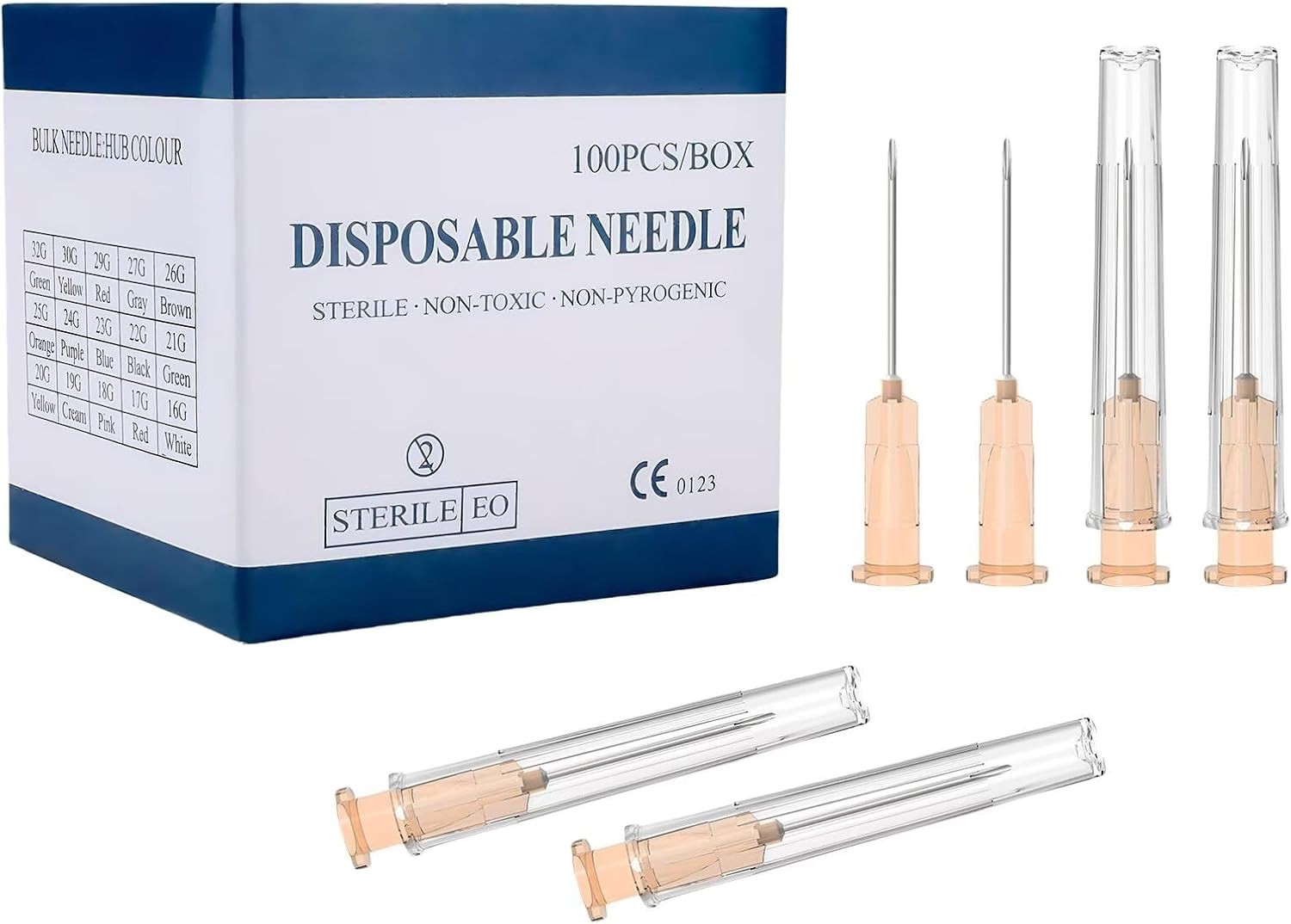 Aiguille Luer Lock 25G étanche avec capuchon pour dosage fluide et précis en labo