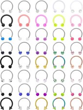 Vsnnsns 14G 16G 18G Septum Rings Piercing Jewelry 316L 16G-8MM Mix Color