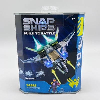 Snap Ships Sabre XF-23 Interceptor Building Set  3 Builds In 1 & Klik Figure