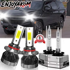 Front LED Headlight Bulb Combo High Low Beam HID For Chevrolet Tahoe 2015-2020