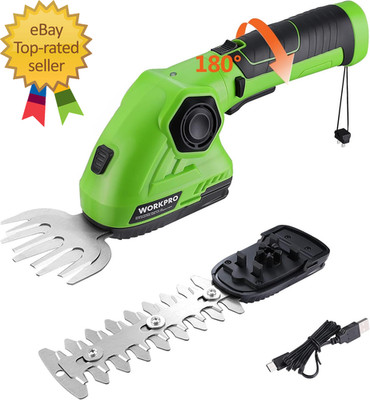 Cordless Grass Shear  Shrubbery Trimmer  2 in 1 Handheld Hedge Trimmer 7.2V Elec