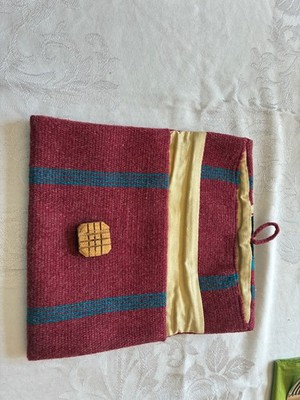 VINTAGE1950’S  FRED HARVEY CHIMAYO PURSE Vintage Fred Harvey Era Handmade Genuine Blue Chimayo Clutch Purse