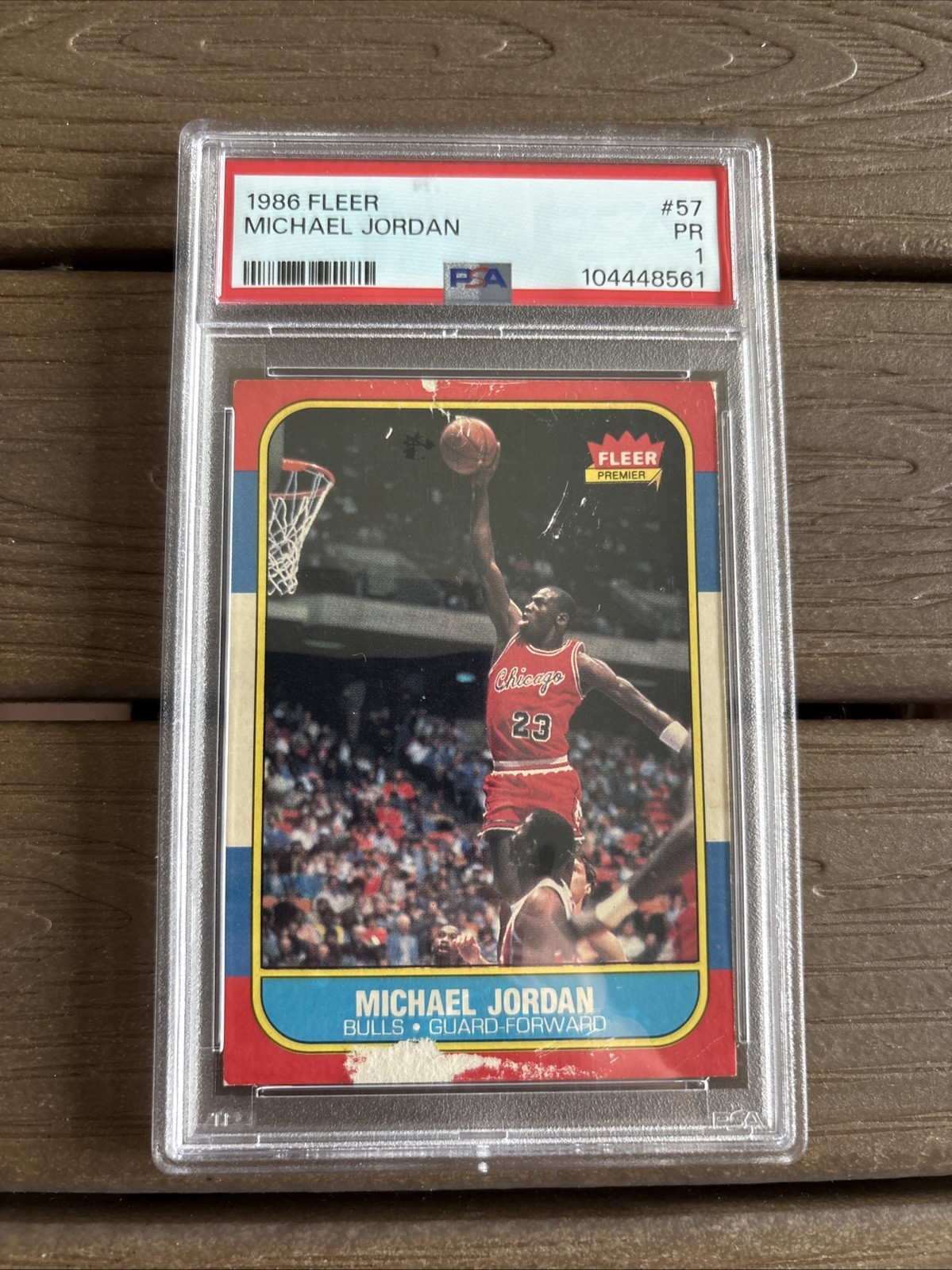 1986-87 Fleer Michael Jordan Rookie RC #57 Bulls PSA 1