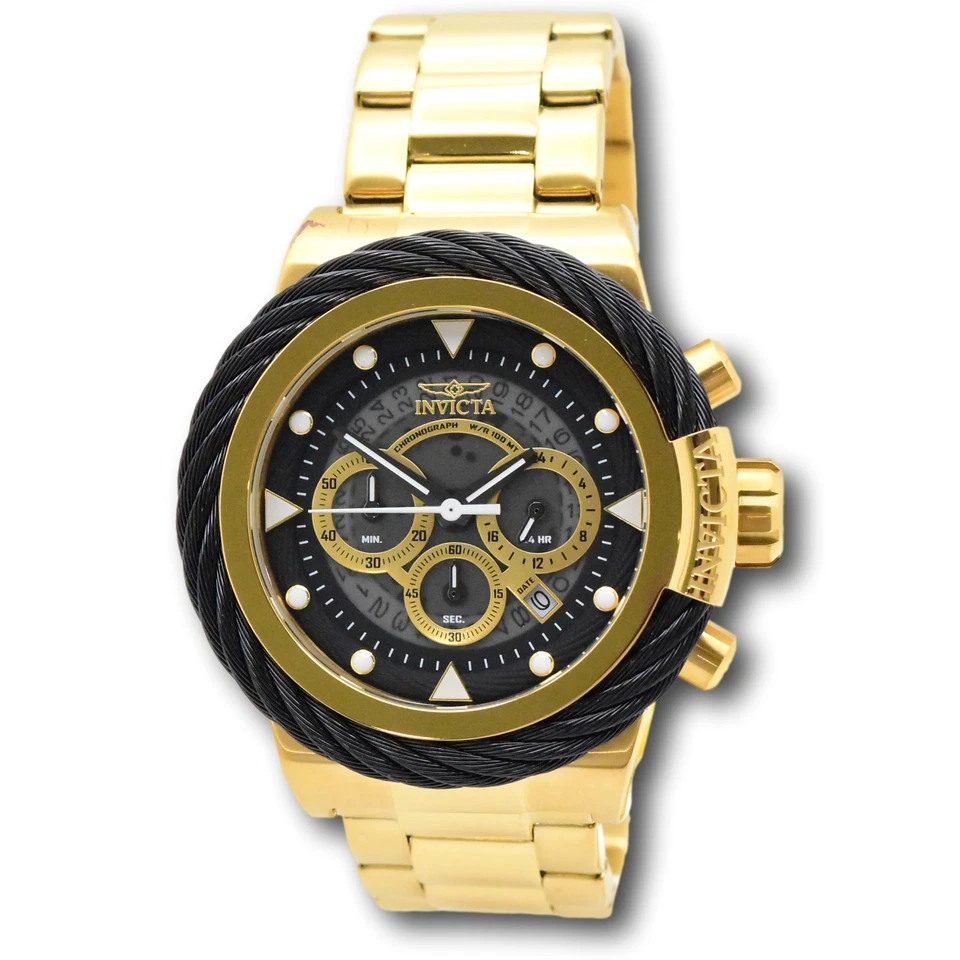 Reloj cronógrafo Invicta Bolt para hombre con esfera anatómica de acero inoxidable dorado de 50 mm 27800 Foto 2 de 4