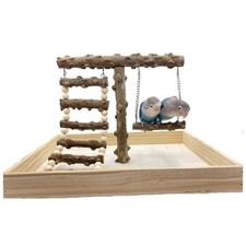 Wooden Perch Playstand Platform Toy Parrot Stand Bird Perches