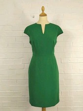 Mng Suit Dress Green Size UK 12 Euro Large New With Tags Shift V Neck 