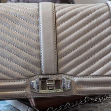 Rebecca Minkoff Chevron Quilted Love Crossbod...