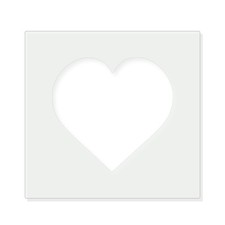 Heart 2 Reusable Mylar Stencil, 10 mil Plastic Paint Stencil for Crafts