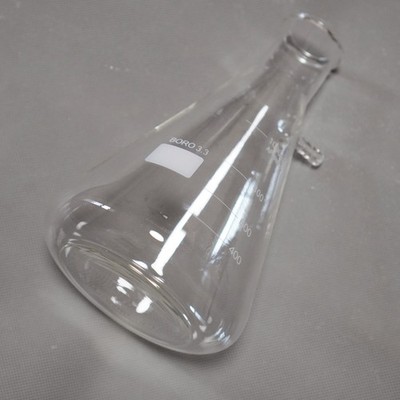 Lab glass Erlenmeyer vacuum filter flask filtering flask 1000 ml - 2000 ml