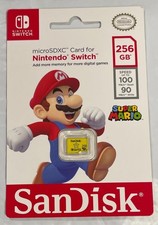 SANDISK 256GB microSDXC CARD FOR NINTENDO SWITCH- BRAND NEW.