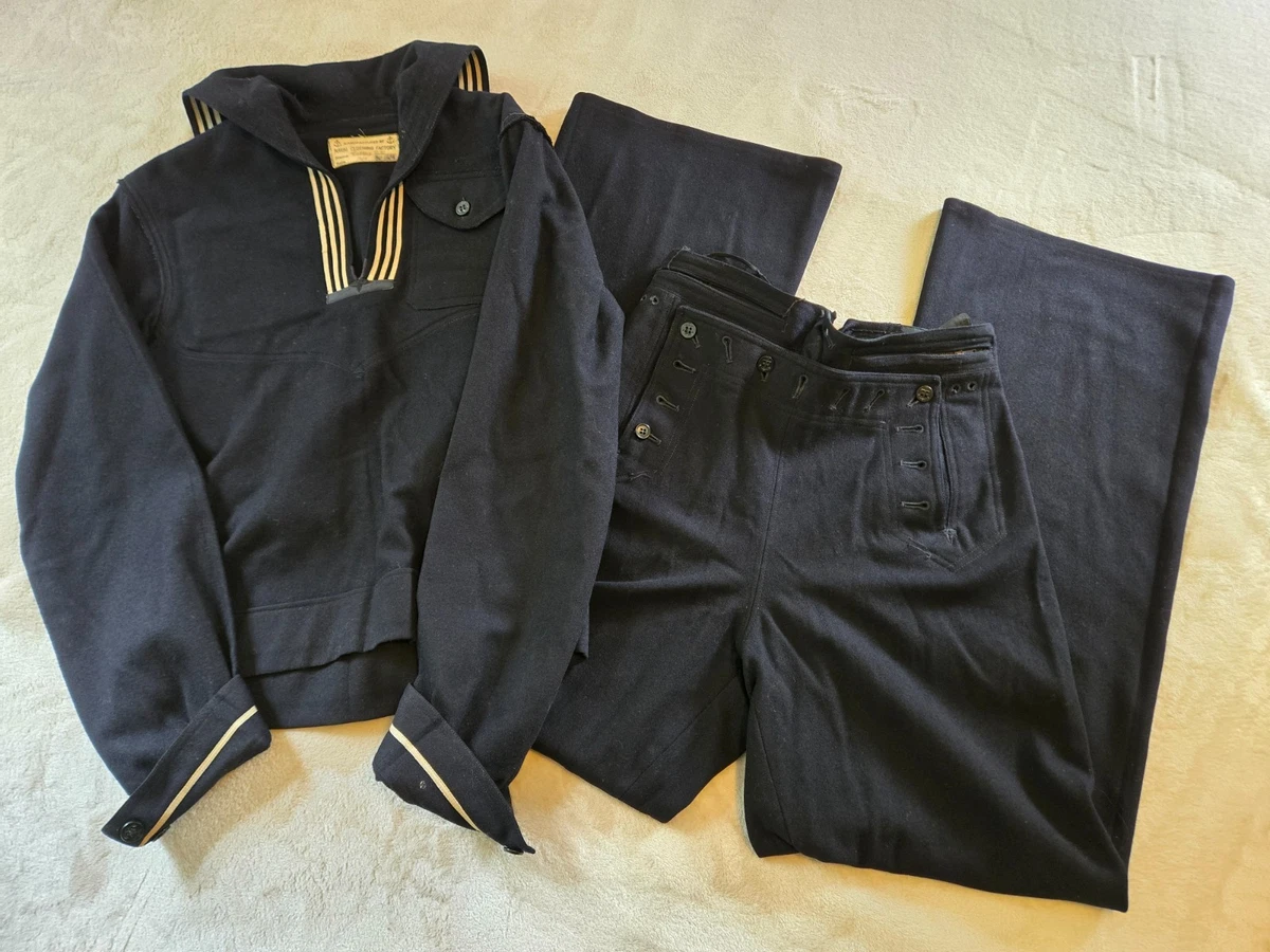 1930 1940年代 アメリカ マイナー ビンテージユニフォーム Navy Uniform Shirt Indiana Original Ww2 Collectible US Uniforms