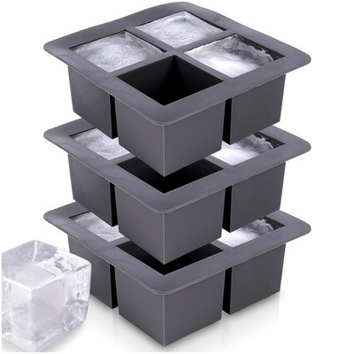 Eiswürfelform Silikon XXL 15,5x15,5x6 cm 3er Set Eiswürfel Eiskugelform Getränke