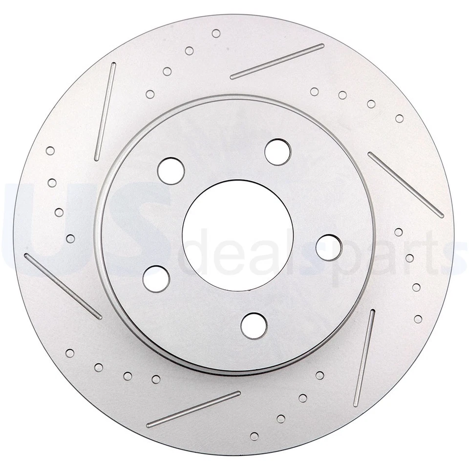Rear Slotted Brake Rotors Fits 2005-2008 Chevrolet Cobalt 2004-2007 Saturn Ion - Imagen 3 de 4