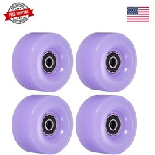 Roller Skate Wheels with Bearings, Quad Skate Replacement for Double Row Skat...