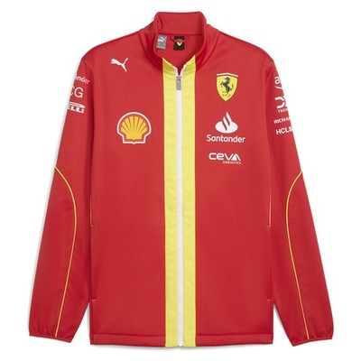 PUMA Scuderia Ferrari Team Softshell Full Zip Jacket Mens Red Casual Athletic Ou