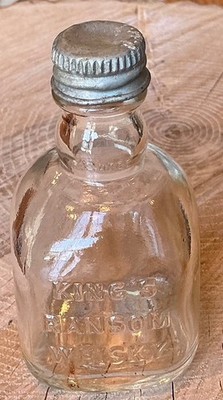 Vintage King's Ransom Whisky,  Round the World  3 1/8  Sample, Miniature size