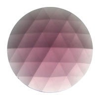 35mm 1.40 Inch Round Amethyst Faceted Glass Jewel Flat Back