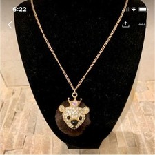 3D Sparkling Bear Necklace