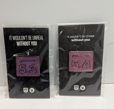 2 Unreal Engine UE  Fortnite Pins Employee Exclusive Rare Epic Games - 5.3 & 5.4