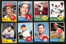 Lot of (72) 1963 TOPPS Baseball Cards Jim Fregosi, Dick Groat 204236
