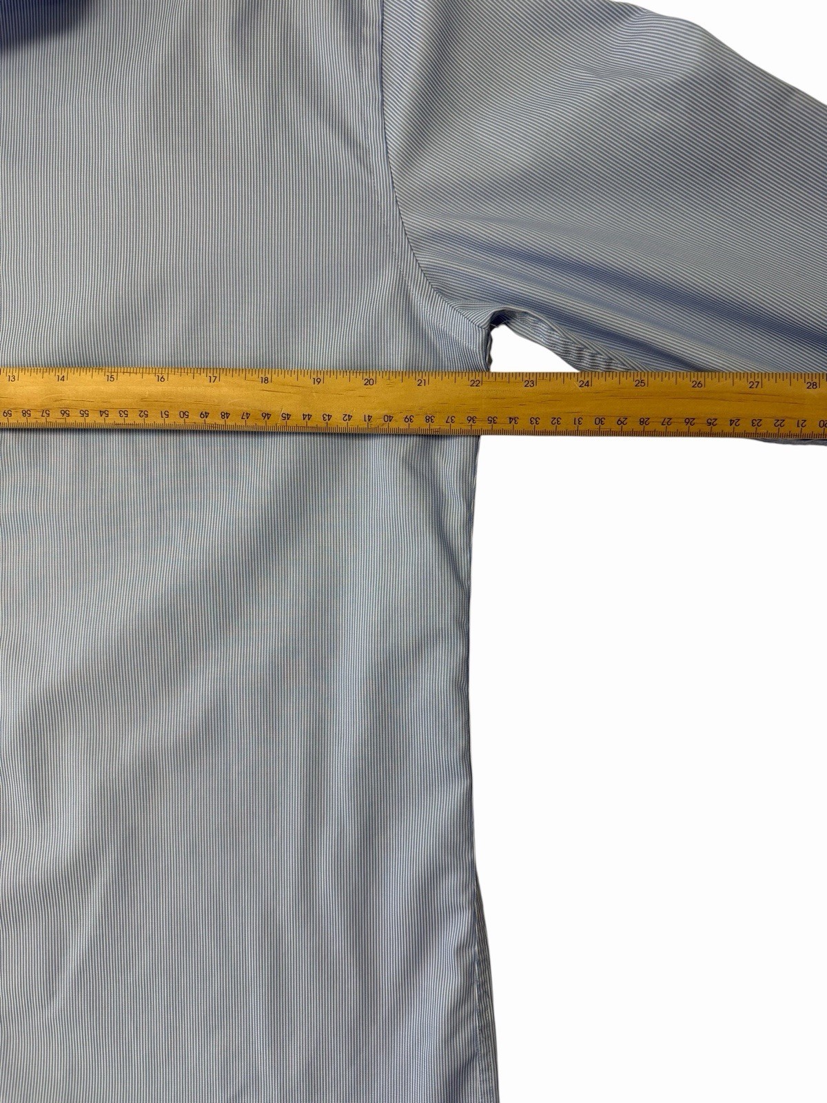 Tommy Hilfiger Shirt Men's Blue White Stripe Long Sleeve Size 16.5 32-33 thumbnail 9