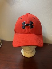 Under Armour Youth Boys Blitzing Red Stretch Fit Baseball Cap S/M