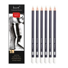 Brusarth Eraser Pencils Set - Professional 3pc Erasing Small Details or Add H...